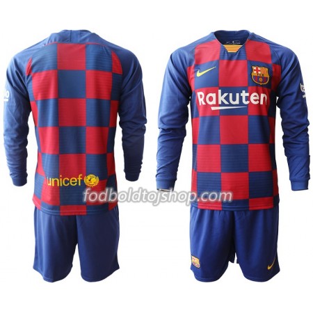 FC Barcelona Børn Hjemme Fodboldsæt 2019-20 L/S (+ Korte bukser)